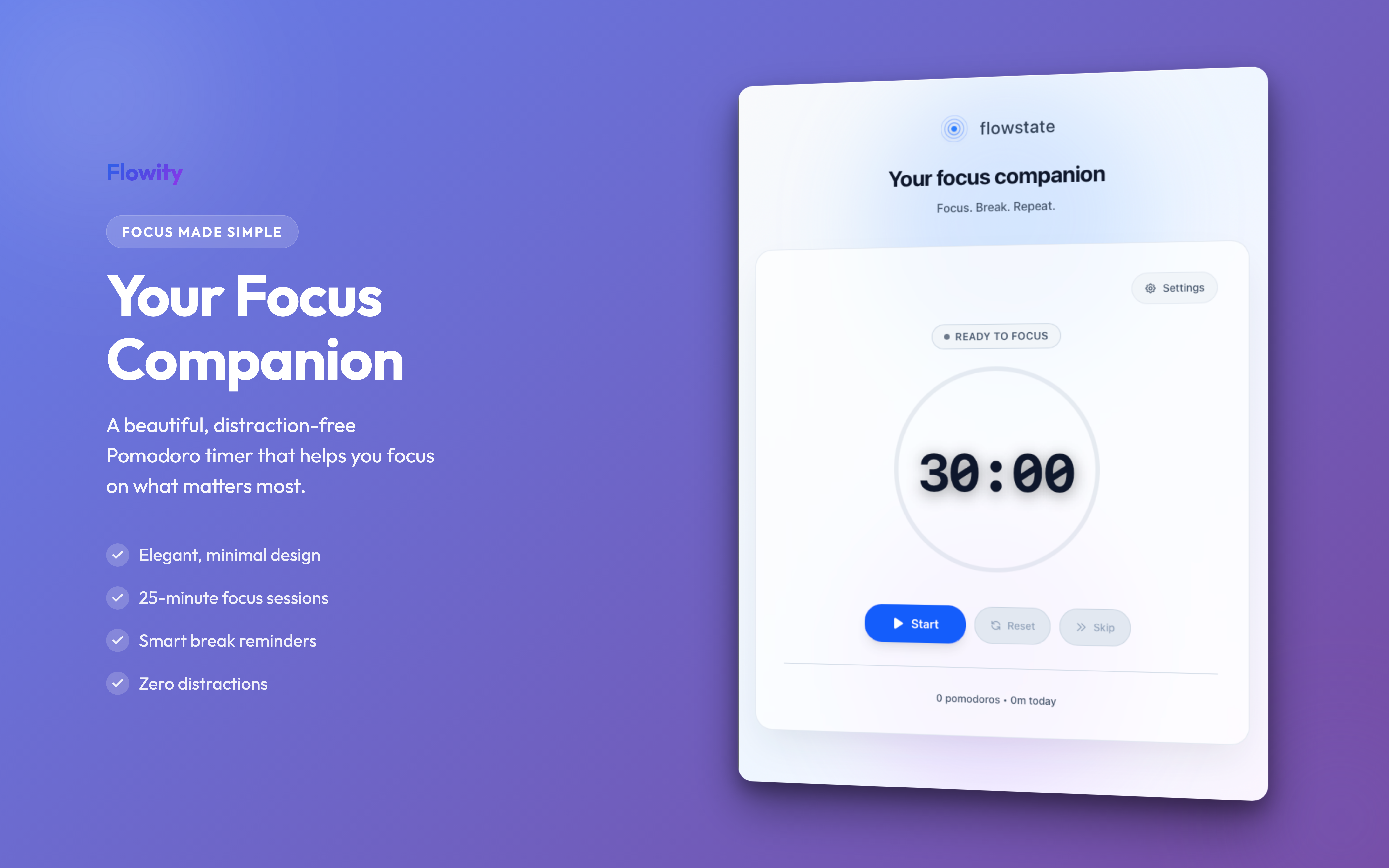 Flowity Timer Interface